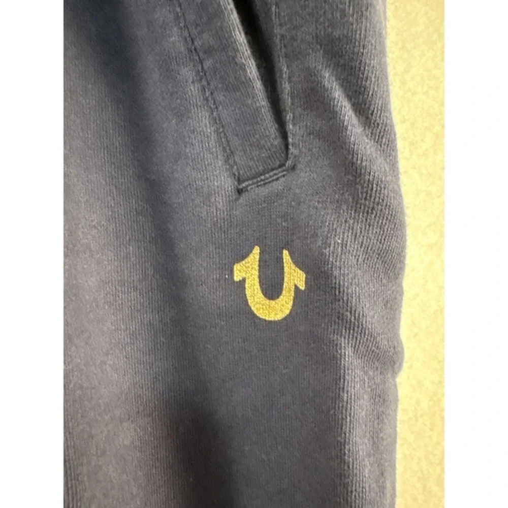 True Religion Mens XL/TG Navy Blue World Tour‎ Jogger Sweatpants Comfy #1684